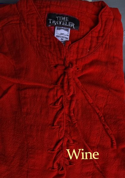 Organic Cotton Sleeveless Banded Collar Shirt/Vest - Image 7