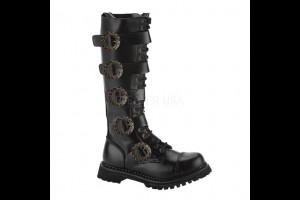 Discontinued Item Sale 20 Eye Leather & Steel Toe Steampunk Boot