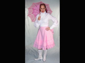 Pink Persephone Mid-length Bustle Skirt