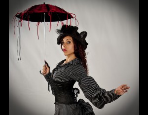 Persephone Blouse in Pinstripes