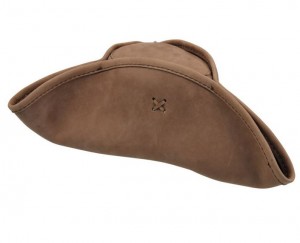 Brushed Leather Tricorn