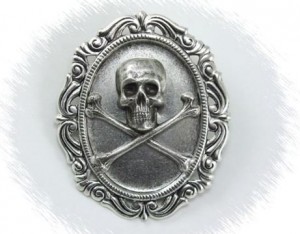 Skull Medallion Pin