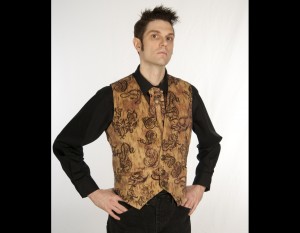 Printed Corduroy Waistcoat Vest