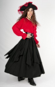 Festival Petal Skirt in Black