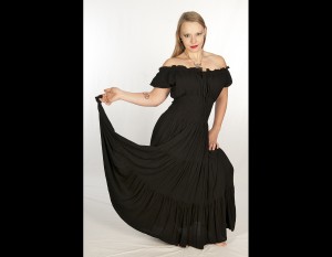short sleeve peasant gown